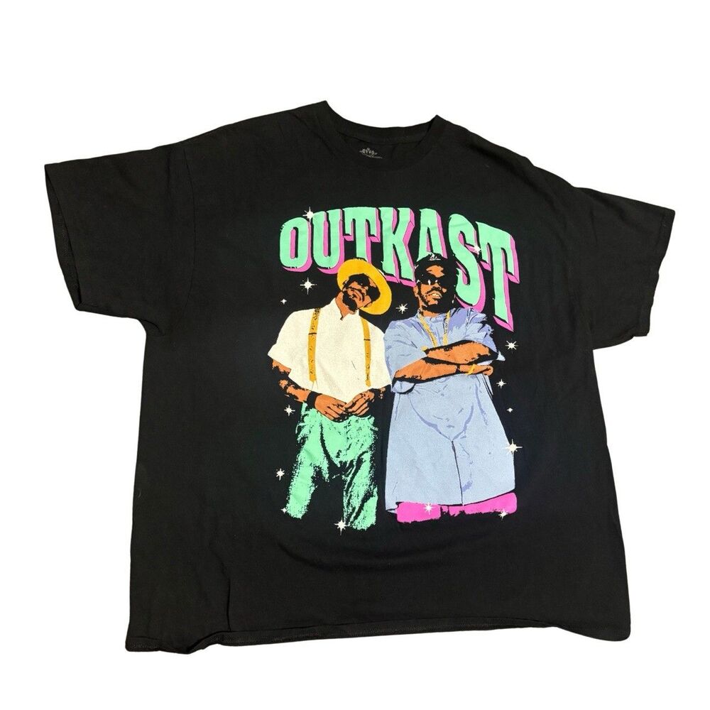 Black Hot Topic OutKast Alt Urban Indie Streetwear Skater Rap Music T-Shirt 3X